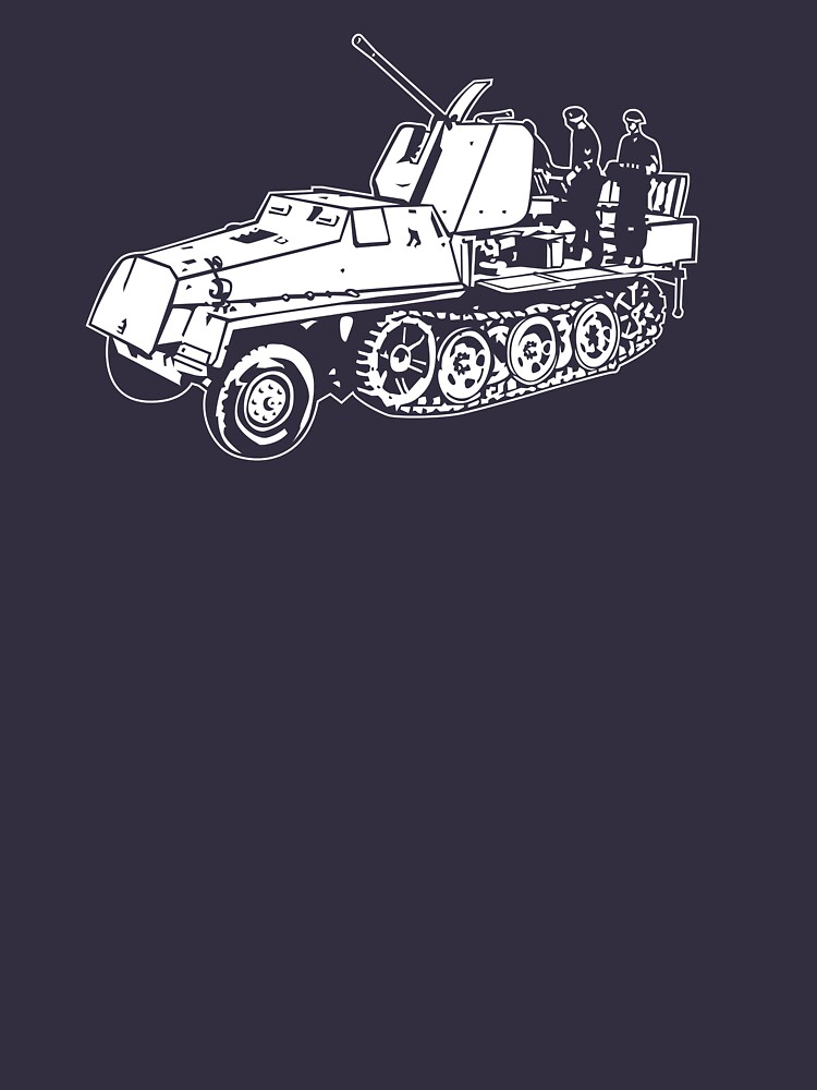 German Halftrack with Flak Gun by b24flak