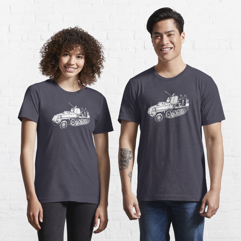 German Halftrack with Flak Gun Essential T-Shirt