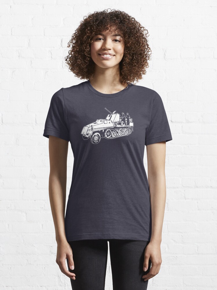 Alternate view of German Halftrack with Flak Gun Essential T-Shirt