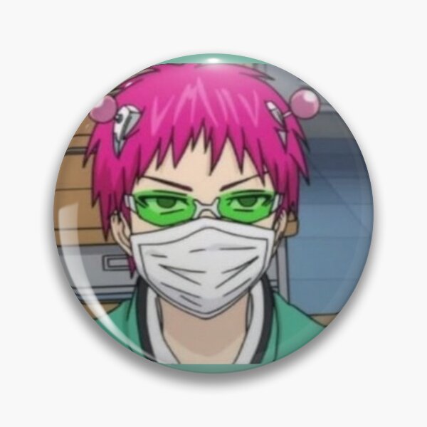 Item preview, kusuo saiki wearing a mask designed and sold by Karm Hudson.