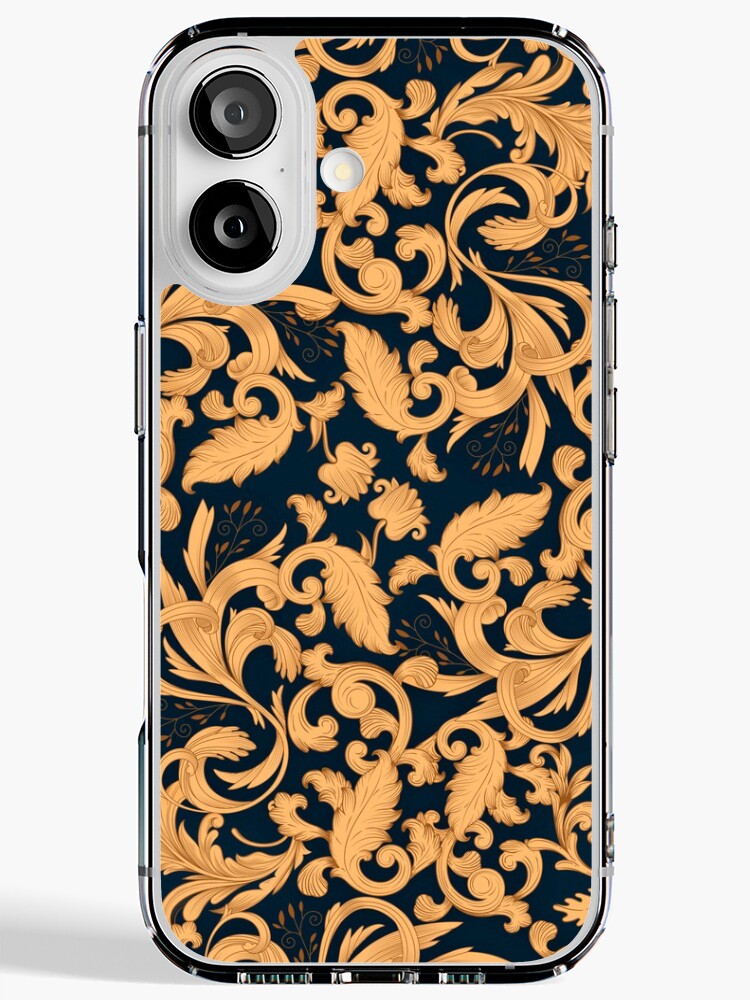Thumbnail 1 of 5, iPhone Case, Golden Floral Pattern designed and sold by Parveeez.