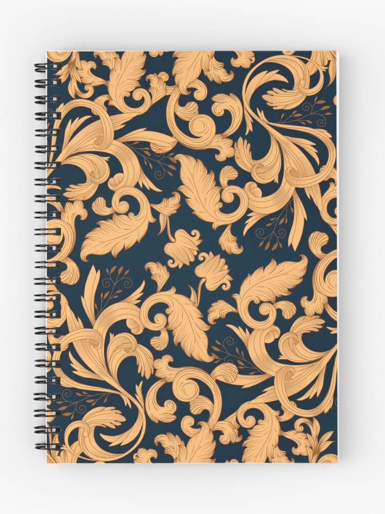 Thumbnail 1 of 3, Journal, Golden Floral Pattern designed and sold by Parveeez.