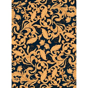 Artwork thumbnail, Golden Floral Pattern by Parveeez