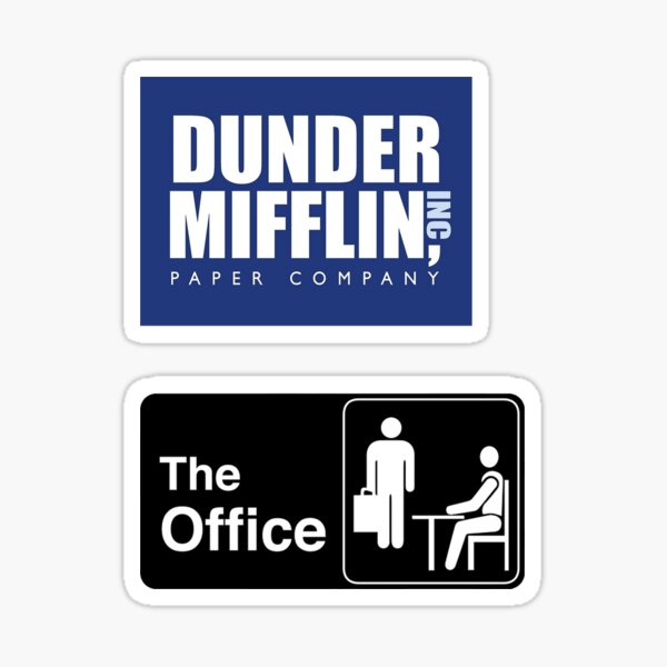 "Dunder Mifflin Inc Paper Company The Office" Sticker for Sale by
