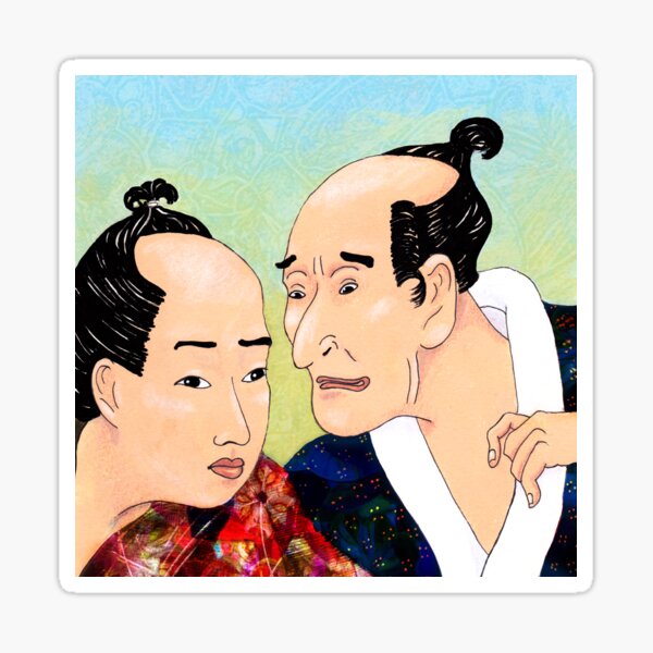 Mr Hokusai and Mr Hiroshige Sticker