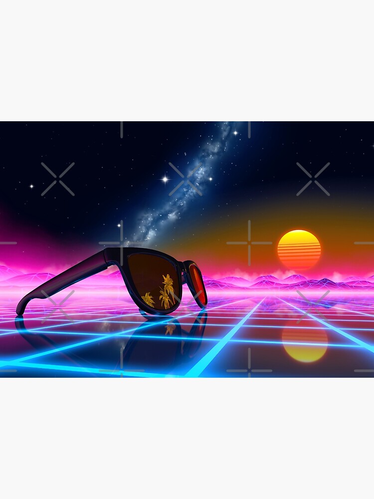 Sunglasses in a synthwave landscape by GaiaDC