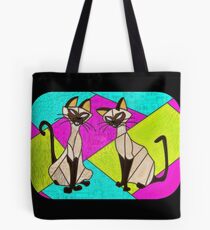Bolsa de tela gatos siameses - villanos vidrieras