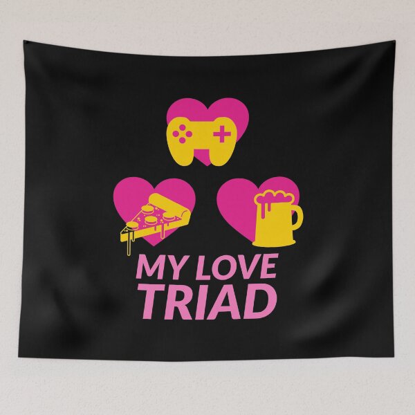 Item preview, my love triad.gaming, pizza and beer designed and sold by doctors-apparel.