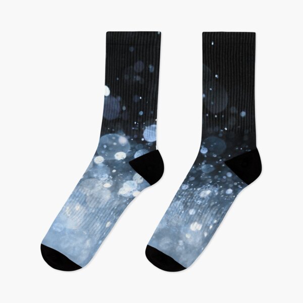Item preview, Abstract sky blue shiny lights on black background I designed and sold by fowons.