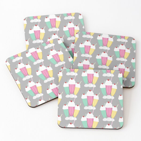 Item preview, Trio of Ice Cream Sundaes - Mint, Strawberry & Banana Pattern designed and sold by TreacleMustard.