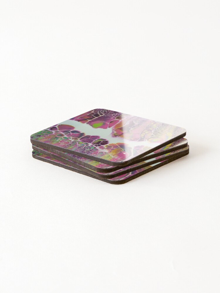 Thumbnail 4 of 5, Coasters (Set of 4), Bright psychedelic  designed and sold by Rockerbellas.