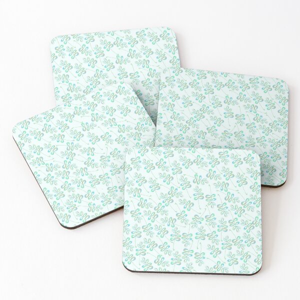 Item preview, aqua, botanical, botanicals, surface pattern, pattern, design, tropical, tropical leaves designed and sold by dodidoodles.