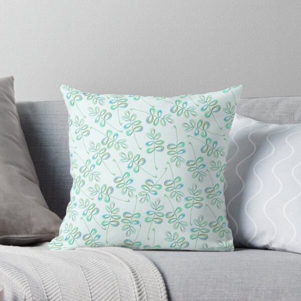 Item preview, aqua, botanical, botanicals, surface pattern, pattern, design, tropical, tropical leaves designed and sold by dodidoodles.