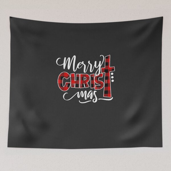 Item preview, Merry Christmas Buffalo Plaid Cross CLONEX  designed and sold by debzj2edna.
