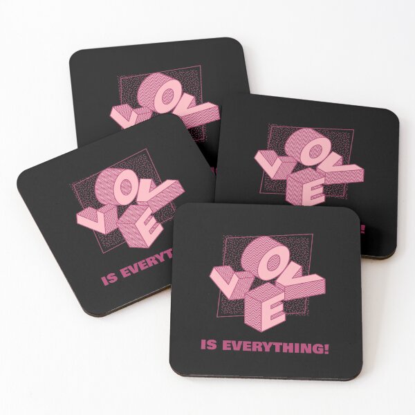 Item preview, Love is Everything new trending valentine pink quote pattern design 2021 designed and sold by TeenLake.