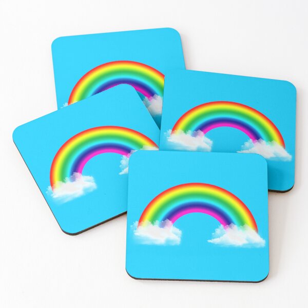 Item preview, Rainbow with realistic bright clouds designed and sold by Handstand365.