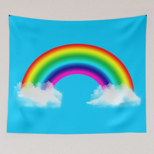 Item preview, Rainbow with realistic bright clouds designed and sold by Handstand365.