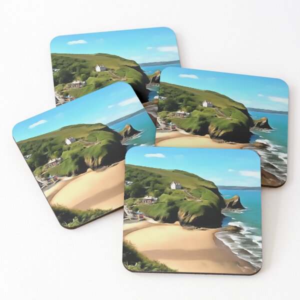 Item preview, Llangrannog beach (Painting) designed and sold by cmphotographs.