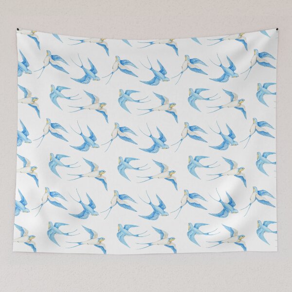 Item preview, little cute watercolor bird swallow designed and sold by InnaShulgina.