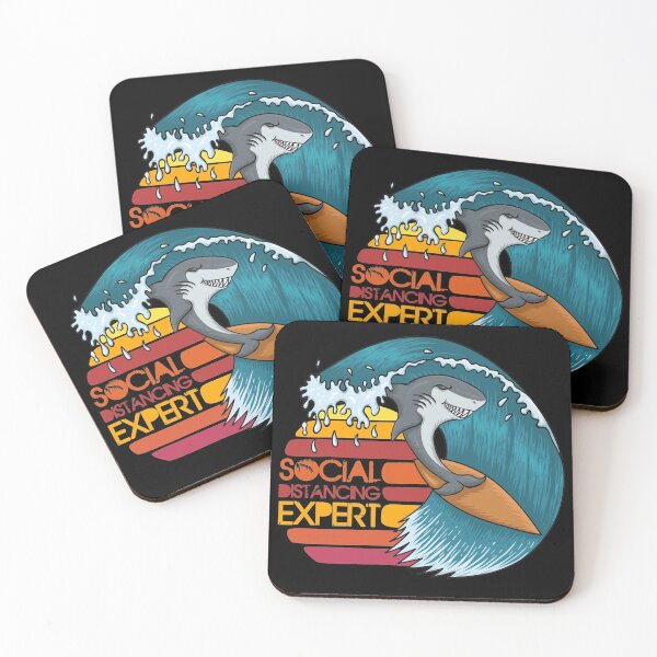 Item preview, Social Distancing Expert - SURFER SHARK designed and sold by pannolinno.