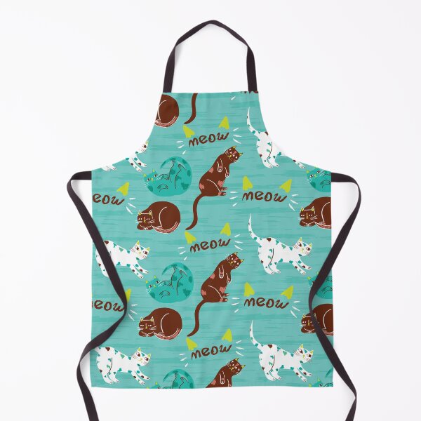 Item preview, Cat pattern, teal pattern cats  designed and sold by patternme.