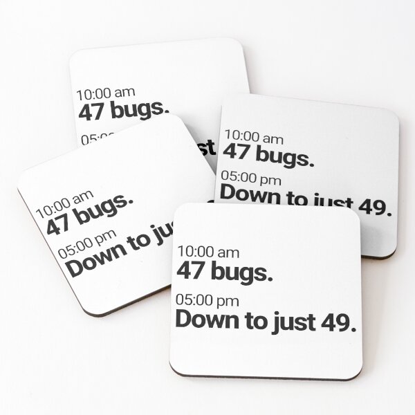 Item preview, Depurar cosas Problemas de programación Blanco designed and sold by TheSleepyCat.