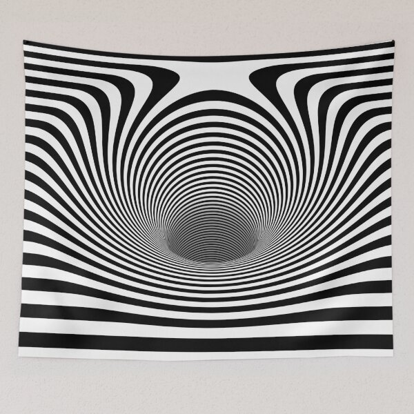 Item preview, Optical Illusion Warped Horizontal Stripes designed and sold by hyproinc.