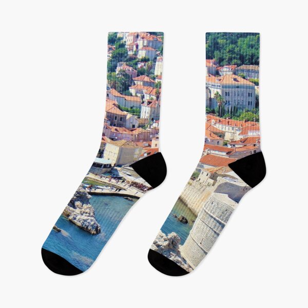 Item preview, Vista del puerto de Dubrovnik y las murallas de la ciudad vieja Croacia designed and sold by flyingracoon.