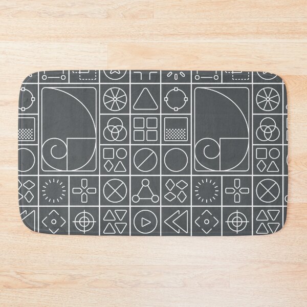 Item preview, Graphic Icon Tiled Pattern Grey designed and sold by STUDIO-72.