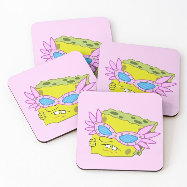 Item preview, Spongebob pink glasses sticker designed and sold by bestcartoons.