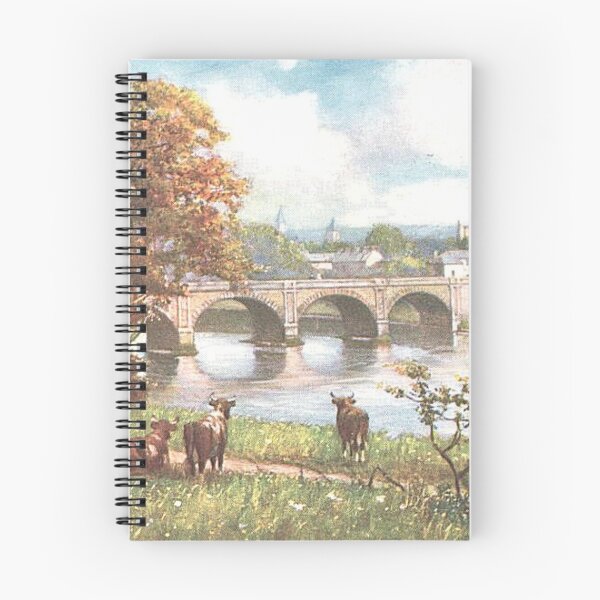 Item preview,  View of Kelso Bridge and Abbey | Vintage Illustration designed and sold by yourscotborders.