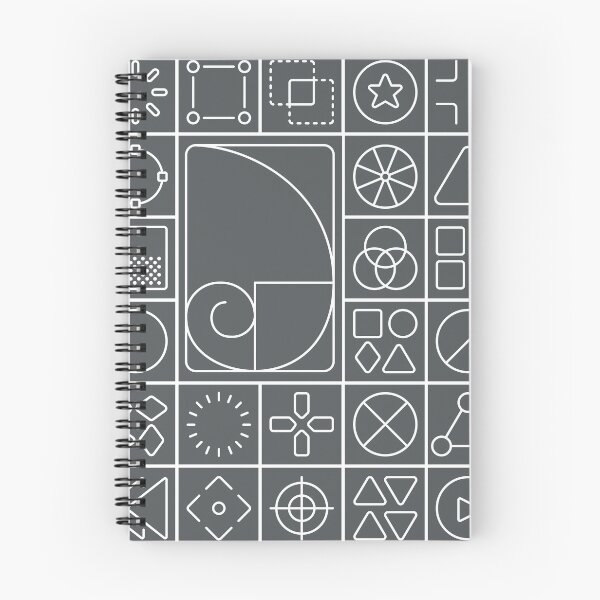 Item preview, Graphic Icon Tiled Pattern Grey designed and sold by STUDIO-72.