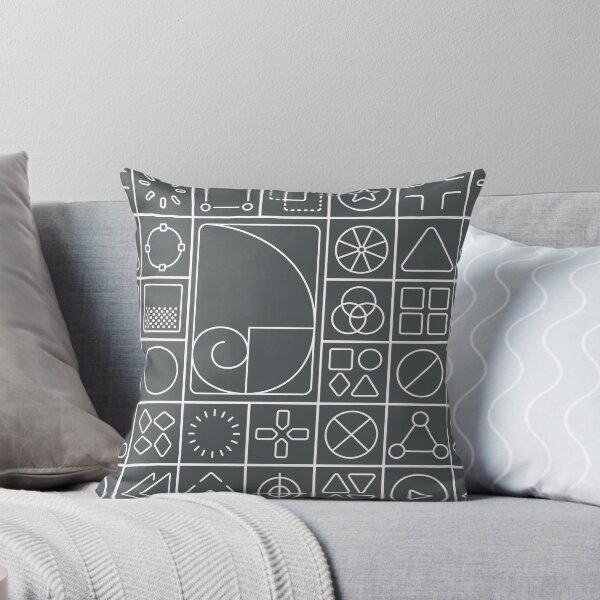 Item preview, Graphic Icon Tiled Pattern Grey designed and sold by STUDIO-72.