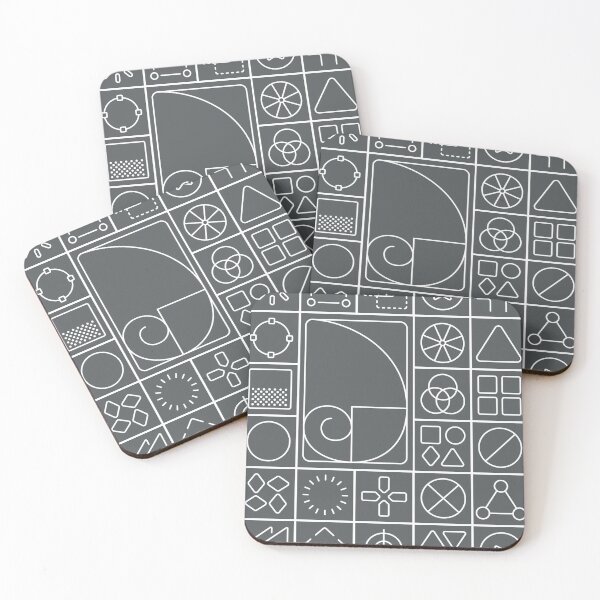 Item preview, Graphic Icon Tiled Pattern Grey designed and sold by STUDIO-72.