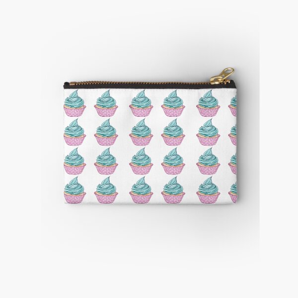 Artikelvorschau, Netter hellblauer Cupcake mit flacher Vektorartillustration der blauen unteren Brüste entworfen und verkauft von Laura Ioana V.