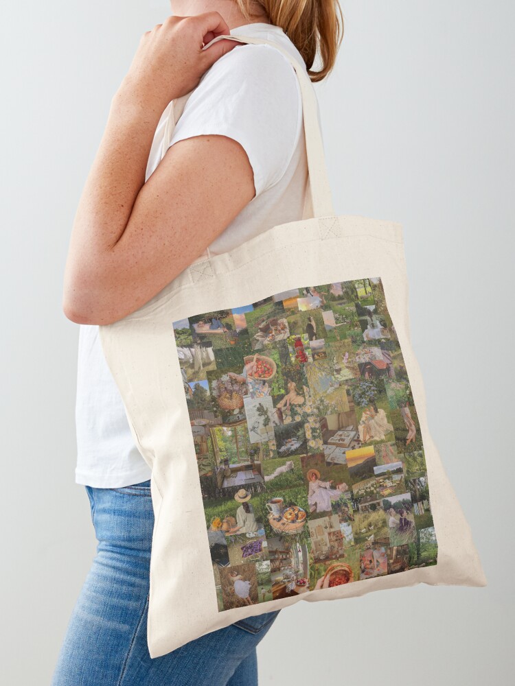 Floral Tote Bag Flower Tote Bag Trendy Tote Bag Nature Tote Bag Aesthetic Tote Bag Simple Cottagecore Bag Botanical Tote Bag Goth Bag