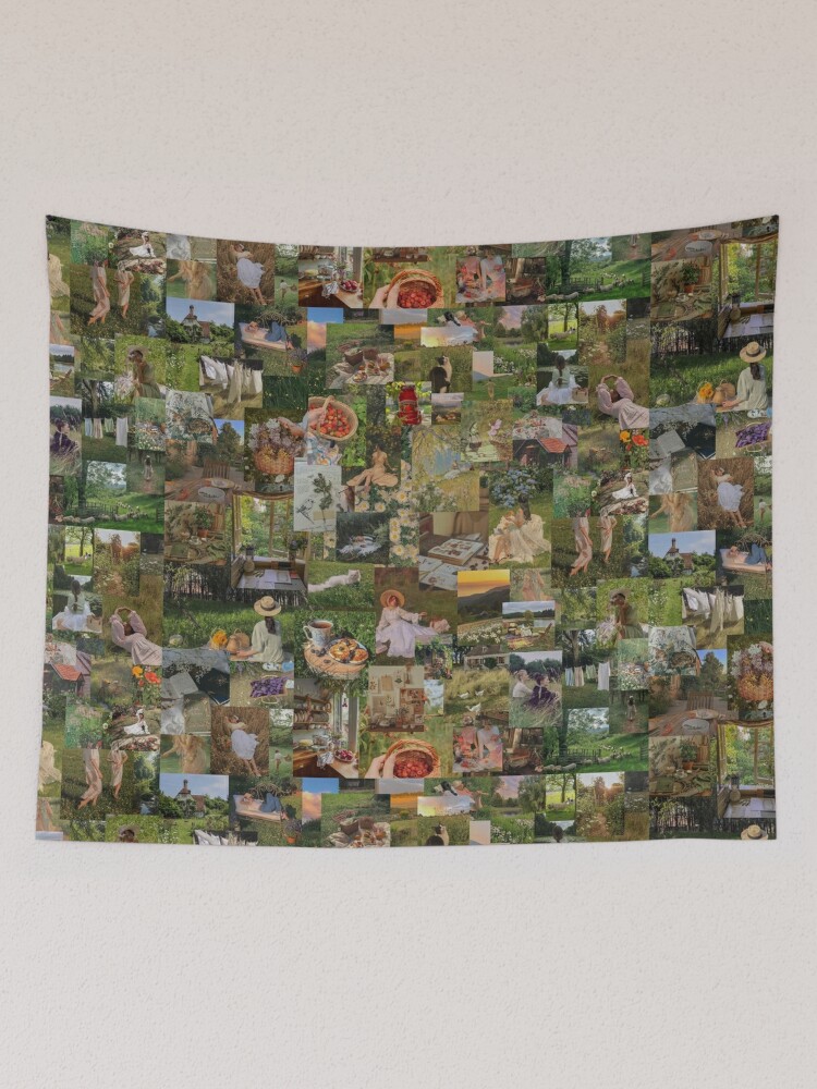 Cottagecore Farmcore Countrycore collage Tapestry for Sale by