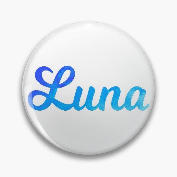 Item preview, Luna girls name blue watercolor designed and sold by ComicKitsch.