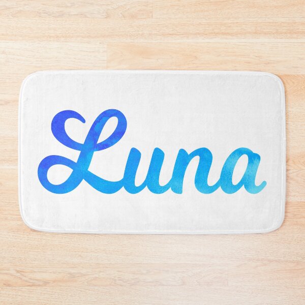 Item preview, Luna girls name blue watercolor designed and sold by ComicKitsch.