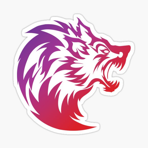 "Red Wolf" Sticker for Sale by thegockster1981 Redbubble