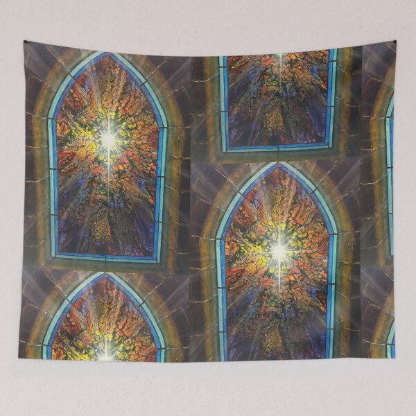Item preview, Church stained glass window  designed and sold by Rivvyarts.