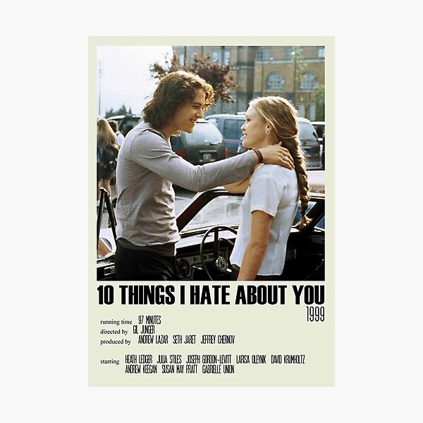 10 Things I Hate About You Alternative Photographic Print