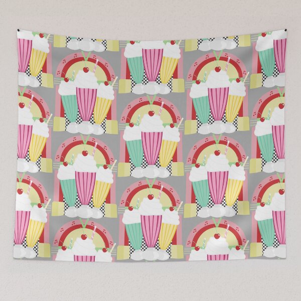 Item preview, Sundaes at the Diner Pattern designed and sold by TreacleMustard.