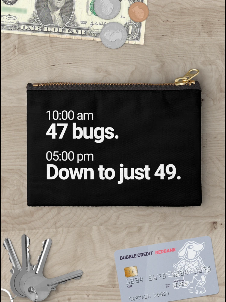 Thumbnail 3 of 4, Zipper Pouch, Debugging Things Programming Problems Black designed and sold by TheSleepyCat.