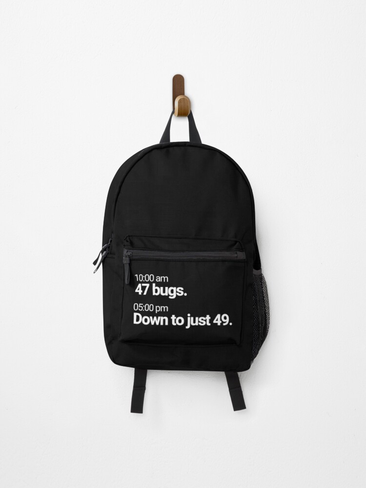 Thumbnail 1 of 3, Backpack, Debugging Things Programming Problems Black designed and sold by TheSleepyCat.