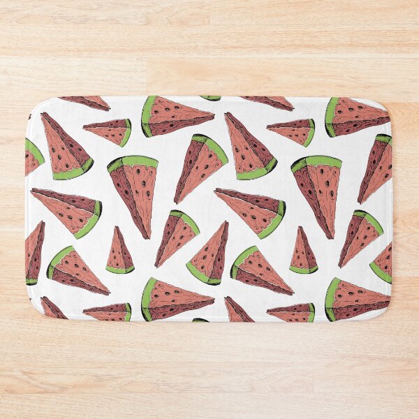 Item preview, Watermelons. Bright pattern of red watermelon slices on a white background. Hand-drawn illustrations designed and sold by Canatic.