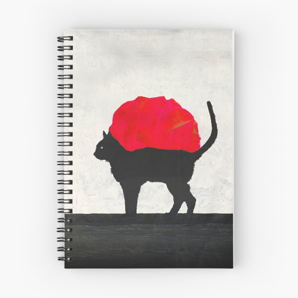 Item preview, Black Cat in Red Sunset designed and sold by DeDesign Collective.
