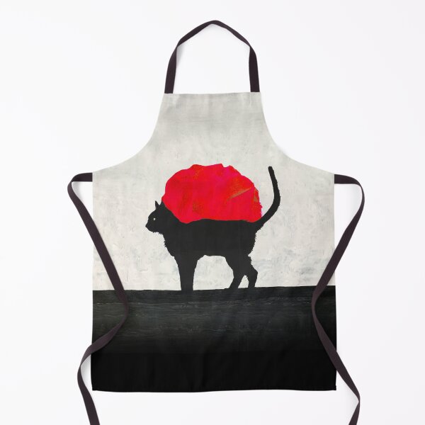 Item preview, Black Cat in Red Sunset designed and sold by DeDesign Collective.