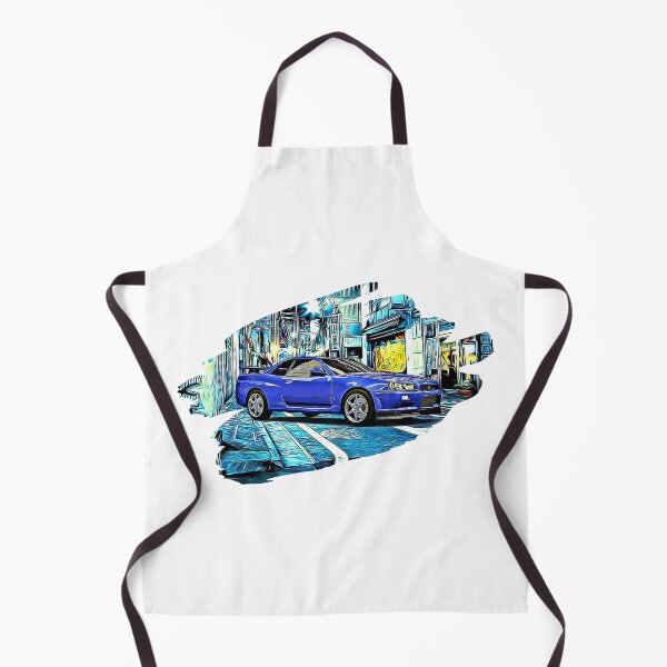 Item preview, R34 Skyline Blue Tokyo Night Print designed and sold by Auto-Prints.