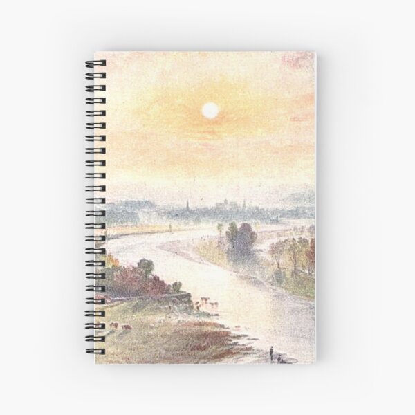 Item preview, Looking towards Melrose in the evening | Vintage Illustration designed and sold by yourscotborders.